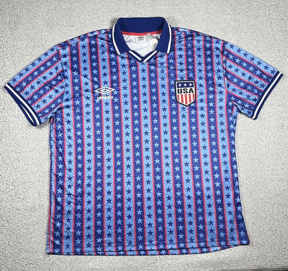 Team USA Jersey Men XL Umbro Red White Blue Soccer World Cup 2026 Stars National